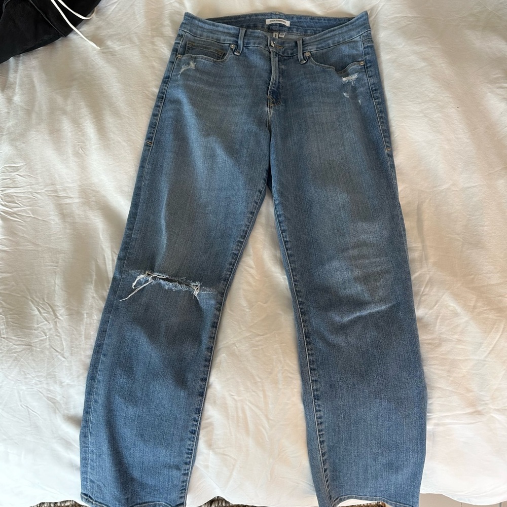Good American straight leg denim jeans